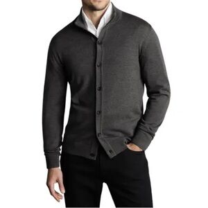 Men's Gray Cardigan Sweater